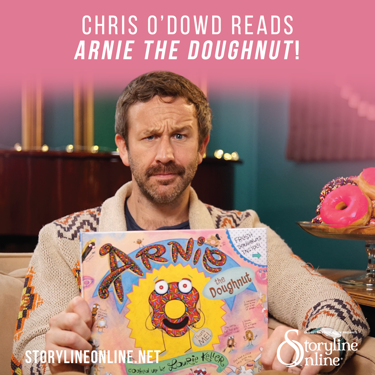 Celebrate National Doughnut Day By Watching Chris O Dowd Read Arnie The Doughnut For Emmy Nominated Storyline Online The National Writing For Children Center